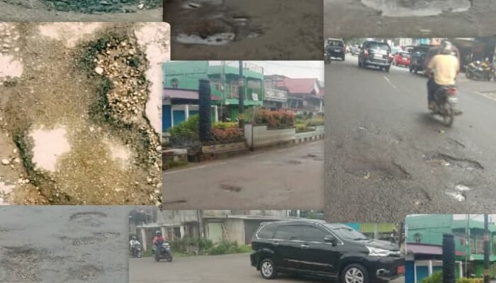 Pengendara Keluhkan Banyak Jalan Yang Berlubang Di Dalam Kota Pagar Alam
