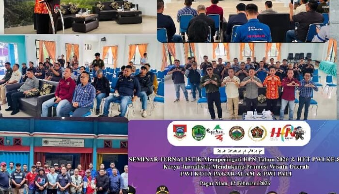 PWI PALI Silaturahmi ke Sekretariat PWI Pagaralam
