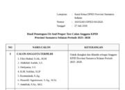 DPRD Sumsel Serahkan 7 Nama Calon Komisioner KPID ke Gubernur untuk Dilantik