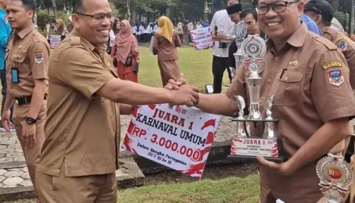 Dinas PUPR Pagar Alam Raih Juara Harapan 3 Pawai Pembangunan HUT RI ke-81