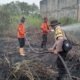 Tak Berhenti Saat Api Padam, Polres Banyuasin Sisir dan Dinginkan Lahan Karhutla